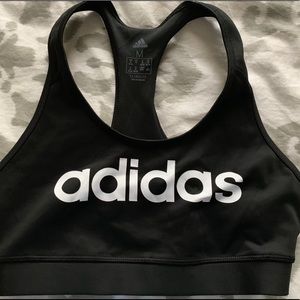 black adidas sports bra